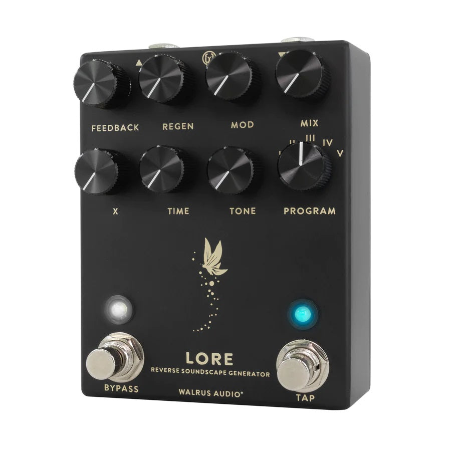 Walrus Audio Lore reverb pedal — side profile showing jacks