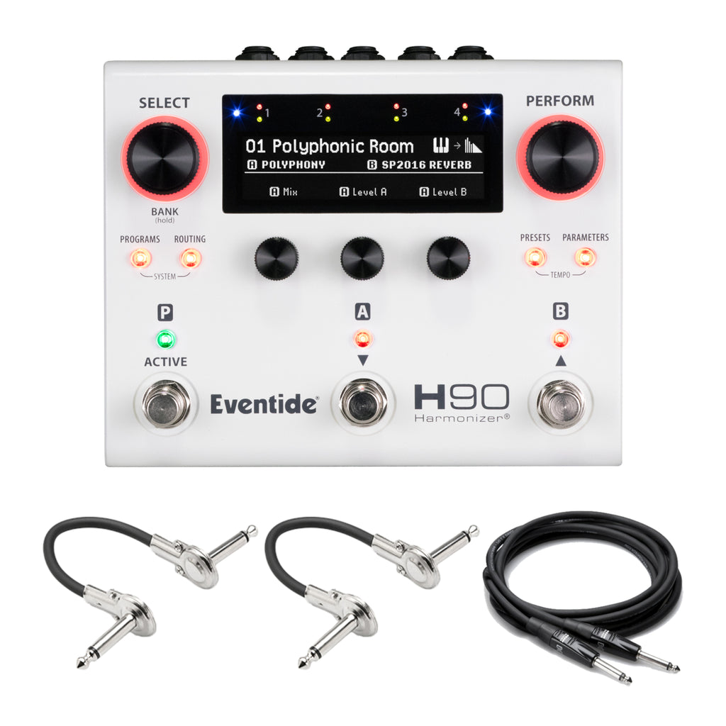 Eventide H90 Harmonizer multi-effects pedal in white with included patch and guitar cables