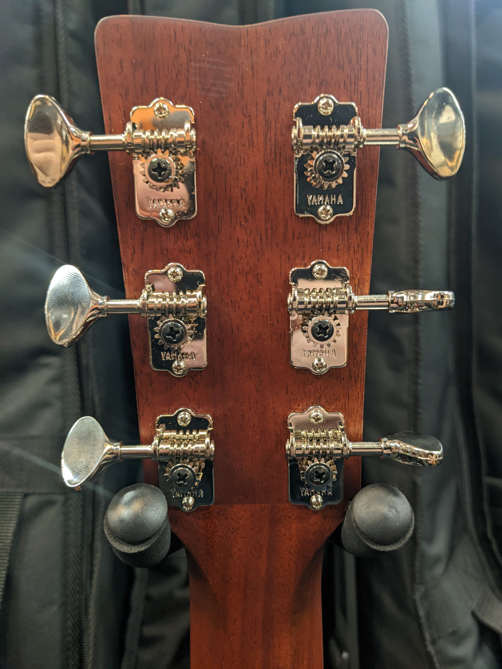 Yamaha Red Label FSX5 acoustic-electric guitar — bridge and bone saddle