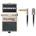 Boss GE-7 Graphic Equalizer guitar pedal — cream enclosure with 7 EQ sliders, patch cable included