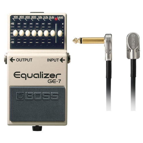 Boss GE-7 Graphic Equalizer guitar pedal — top panel slider and level controls