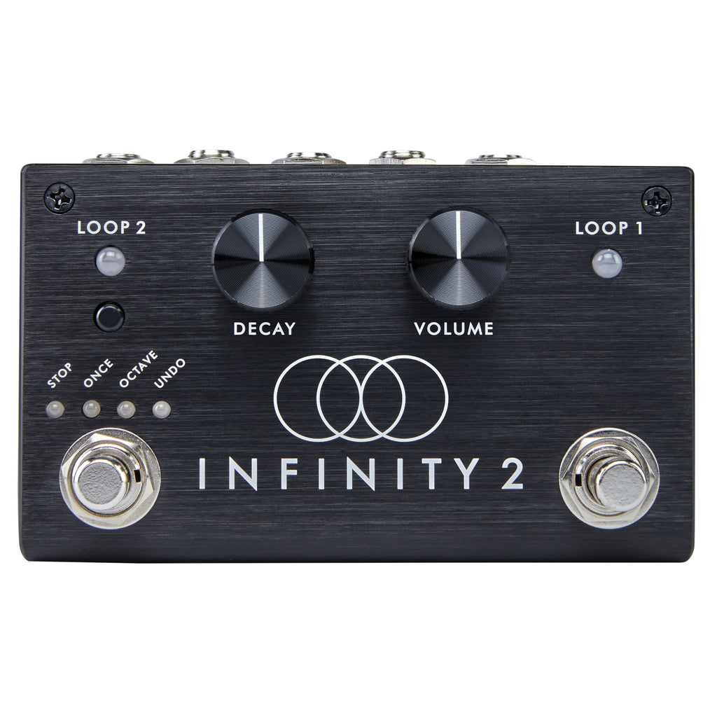 Pigtronix Infinity 2 looper pedal front controls and footswitches
