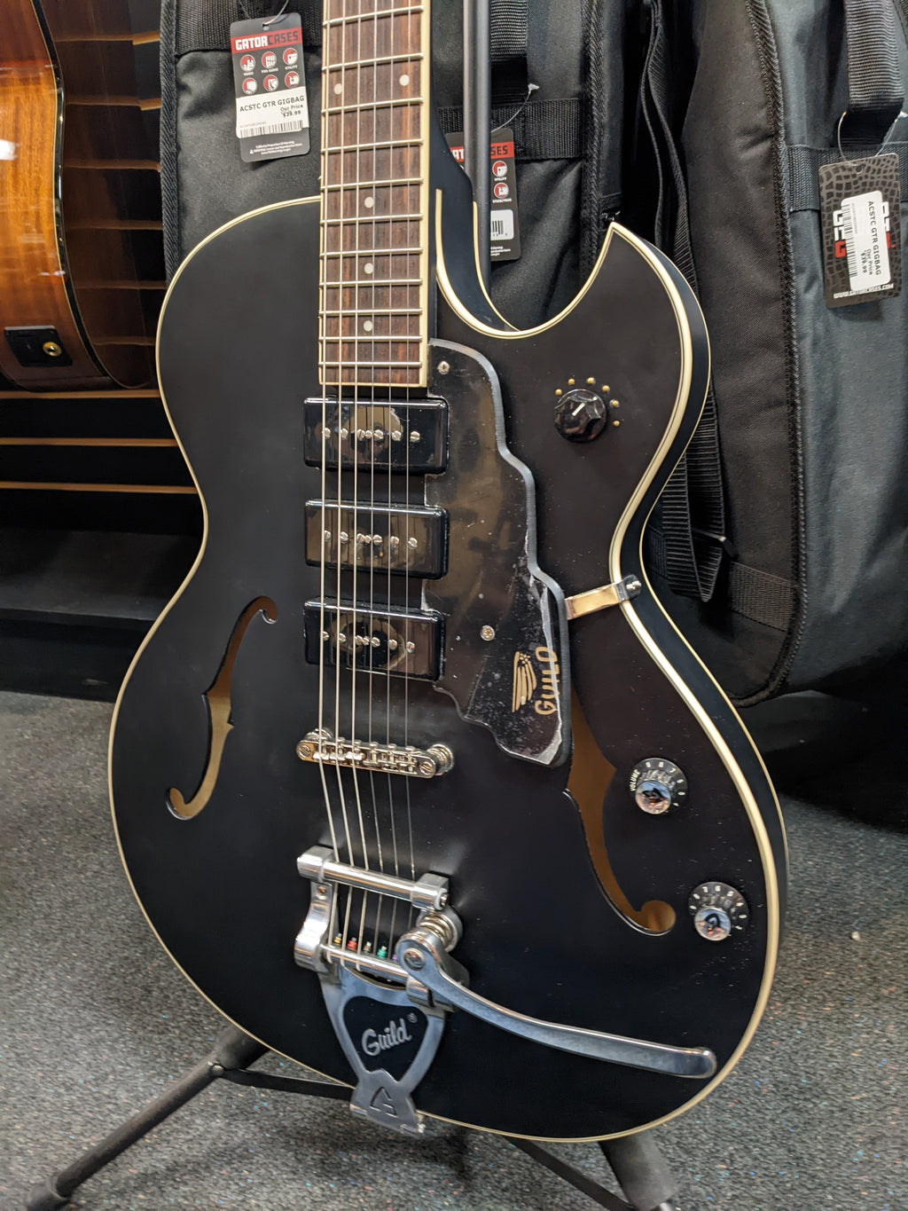 Guild Starfire I Jet90 Satin Black guitar full body
