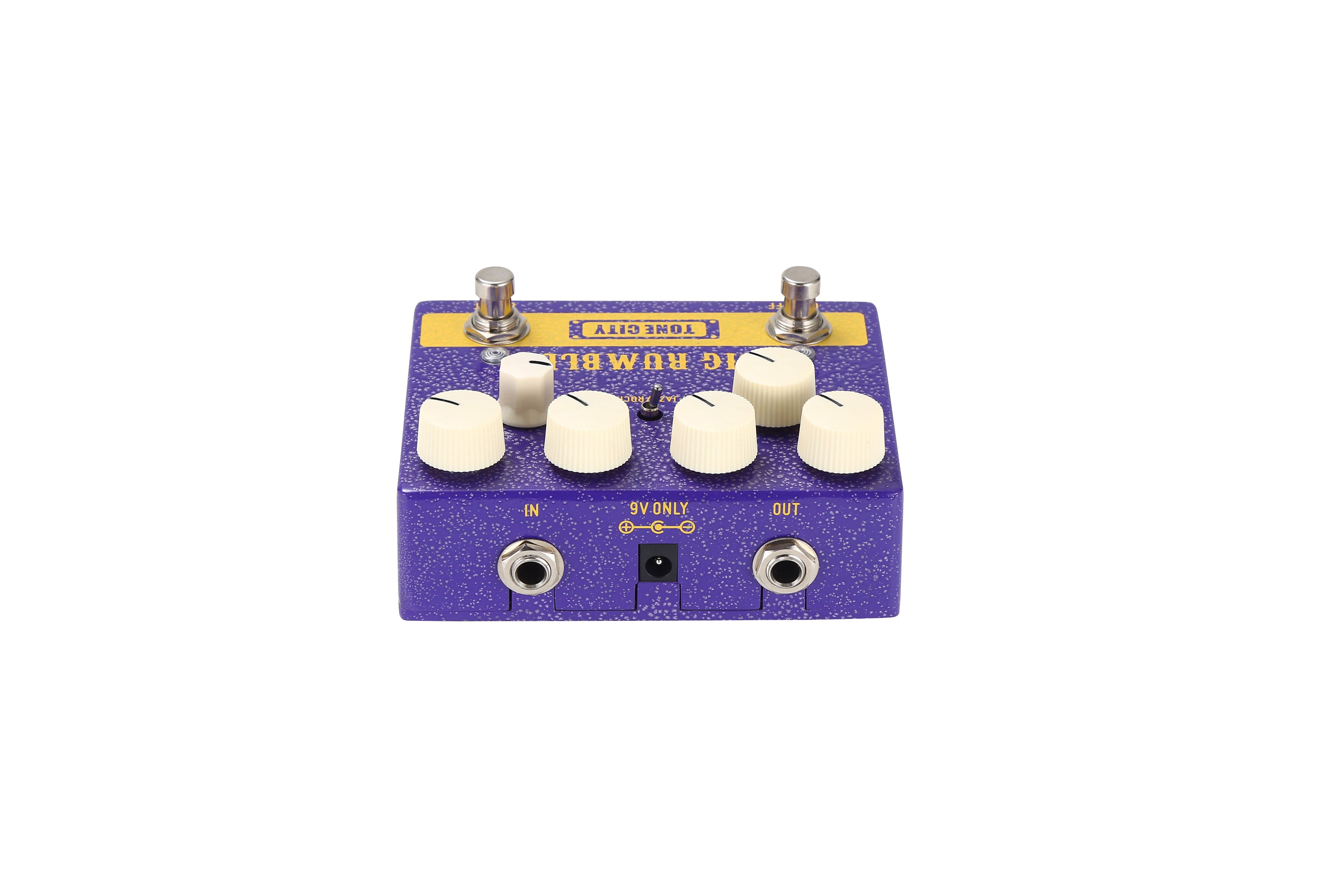 Tone City Big Rumble overdrive boost — side jacks view