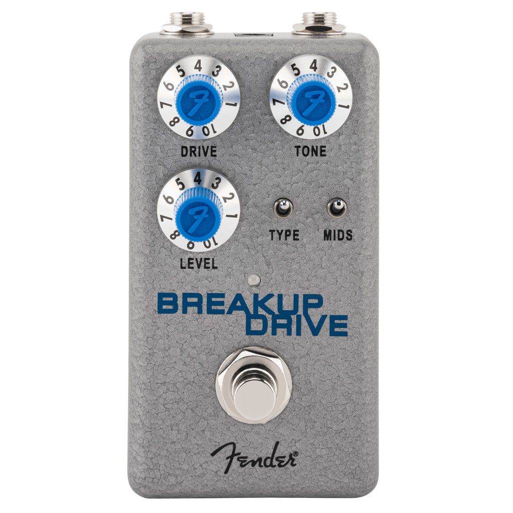 Fender Hammertone Breakup Drive overdrive pedal — top control knobs