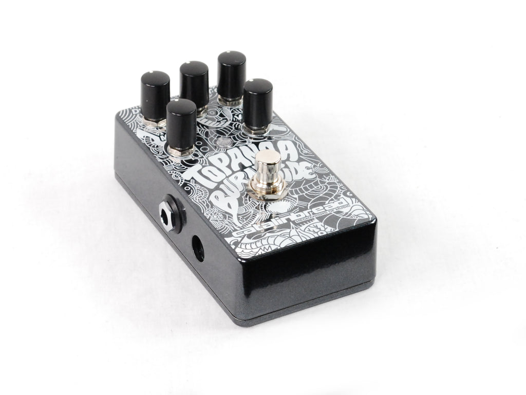 Catalinbread Topanga Burnside pedal — side view showing jacks