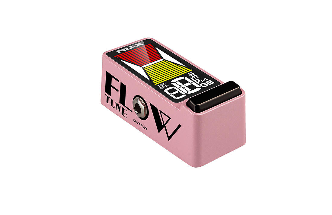 NUX NTU-3 Flow Tune mini guitar tuner — side jack detail view