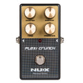 NUX Plexi Crunch overdrive pedal open box — gold and black enclosure top view