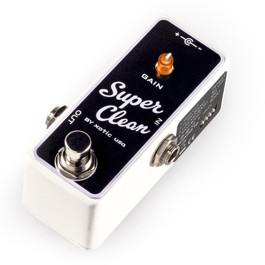 Xotic Super Clean Buffer SCB - side connections view
