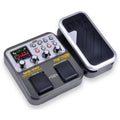 NUX MG-100 modeling guitar processor — angled view with silver expression pedal
