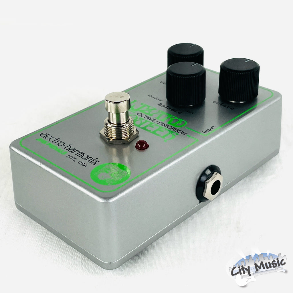 EHX JHS Lizard Queen octave fuzz pedal — top view