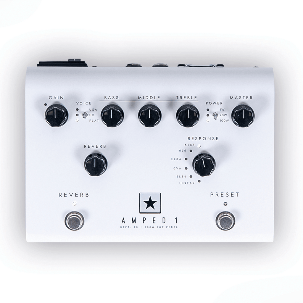 Blackstar Dept. 10 AMPED 1 amp pedal control panel detail