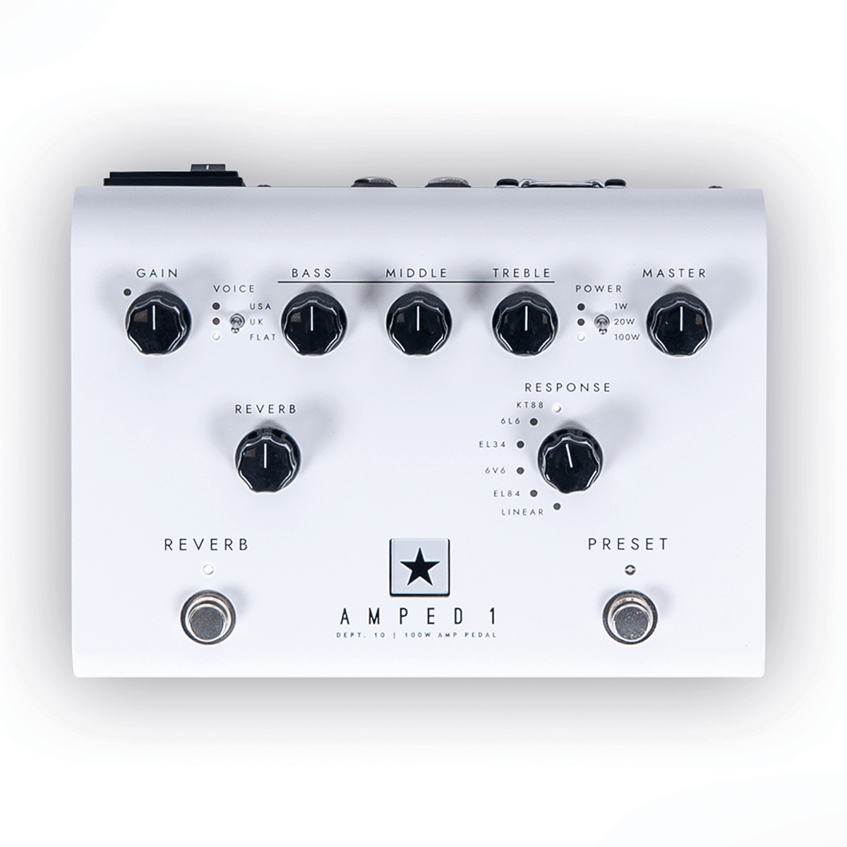Blackstar Dept. 10 AMPED 1 amp pedal control panel detail