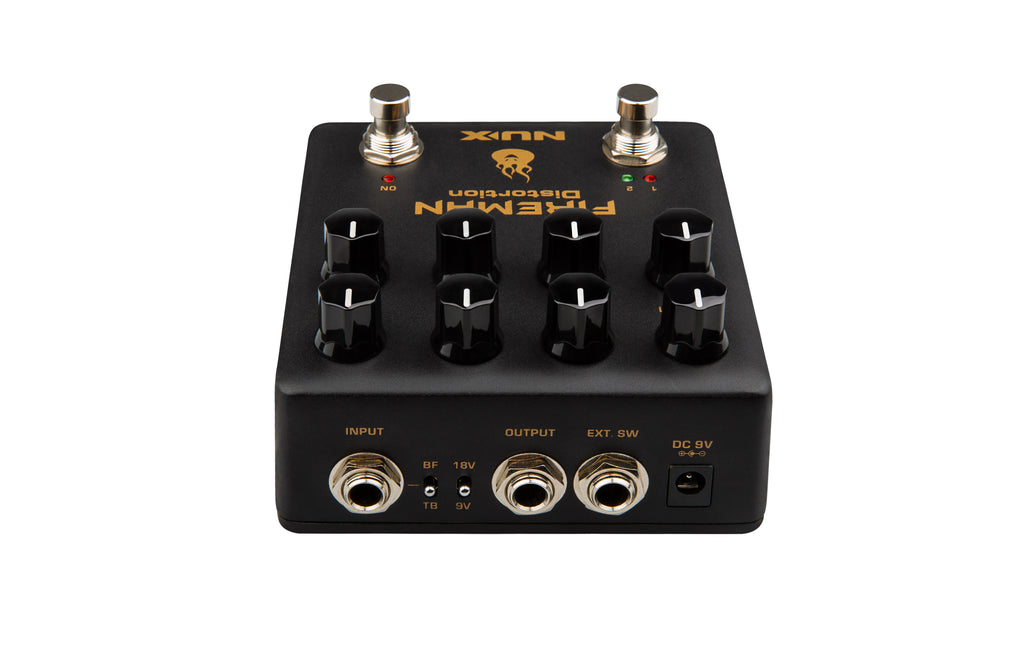 NUX NDS-5 Fireman distortion pedal — full front view