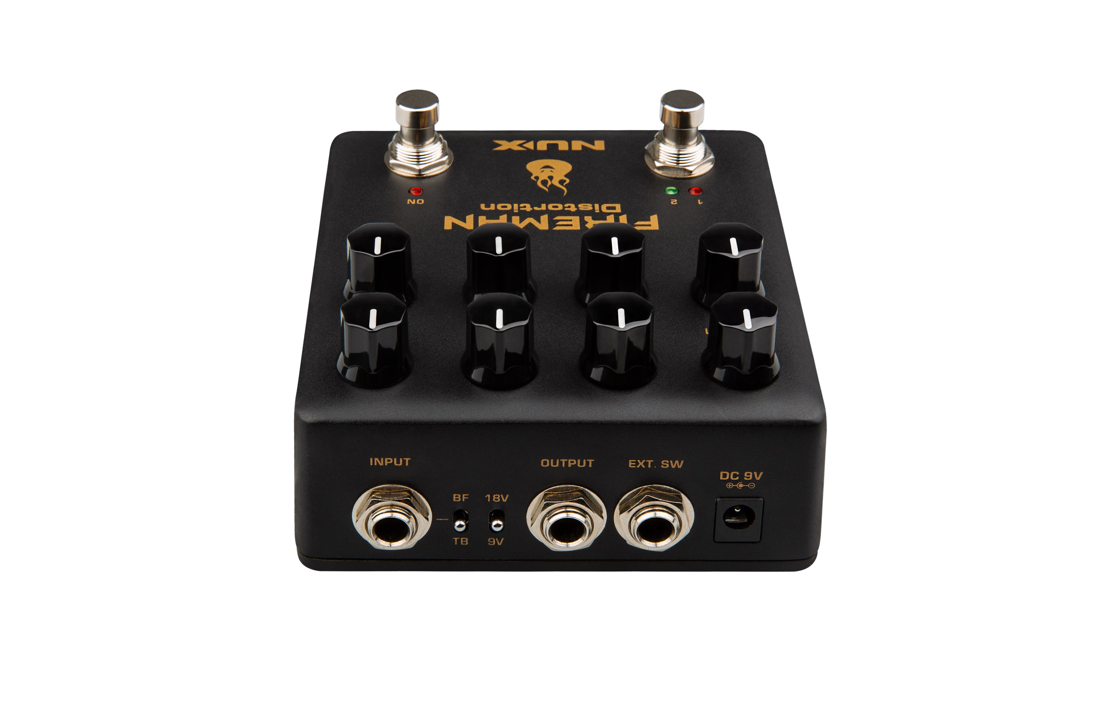 NUX NDS-5 Fireman distortion pedal — full front view