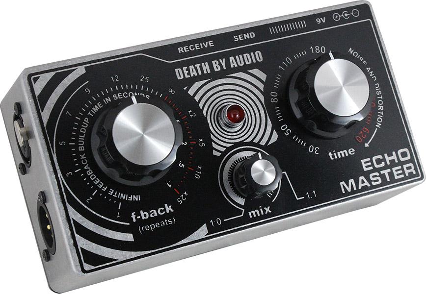 Death By Audio Echo Master vocal delay pedal — angled view