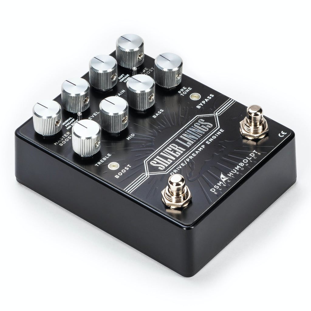 DSM & Humboldt Silver Linings drive preamp pedal — detail view