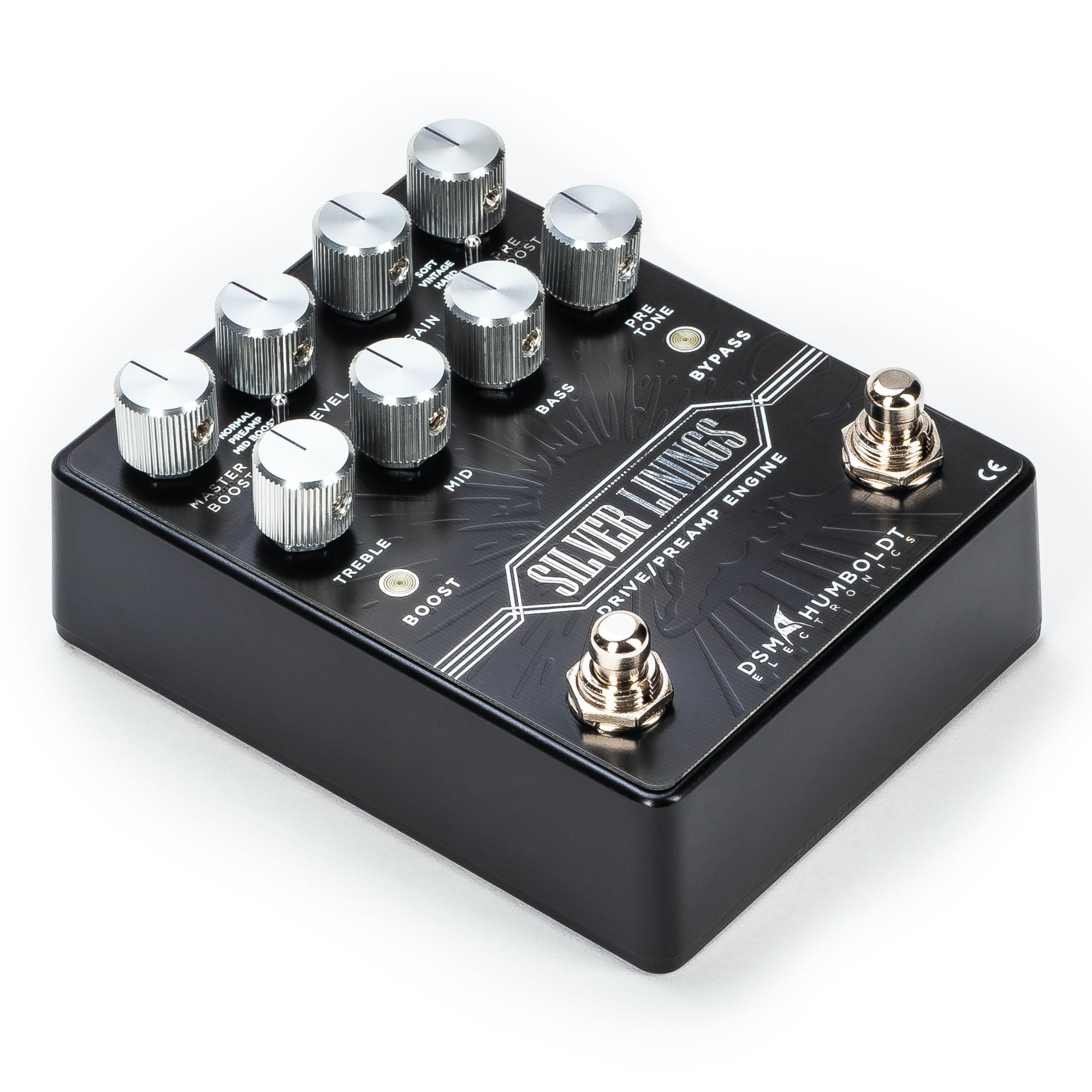 DSM & Humboldt Silver Linings drive preamp pedal — detail view