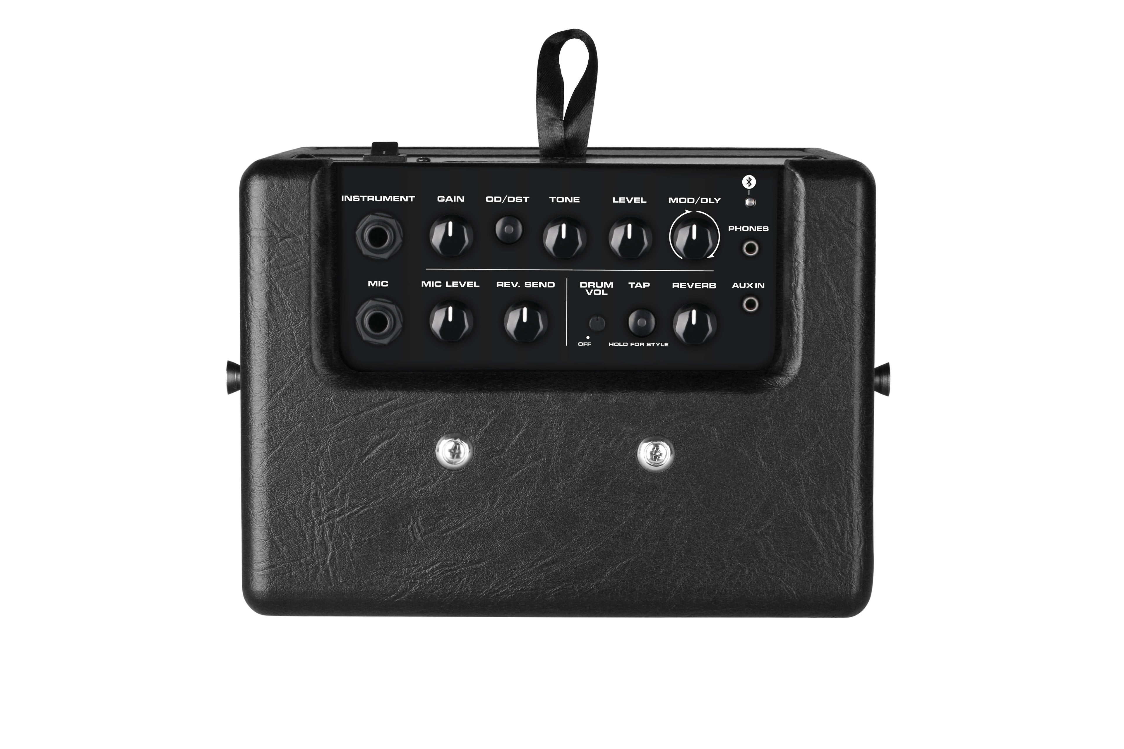 NUX Mighty 8 BT portable guitar amp — input jacks