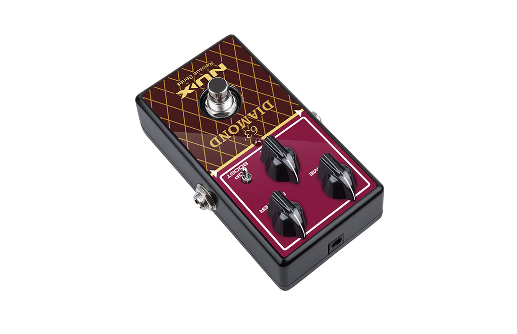 NUX 63' Diamond overdrive pedal — rear power input