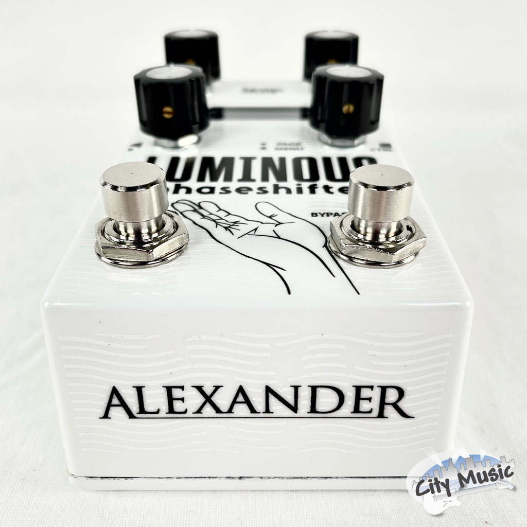 Used Alexander Luminous phaseshifter pedal — packaging