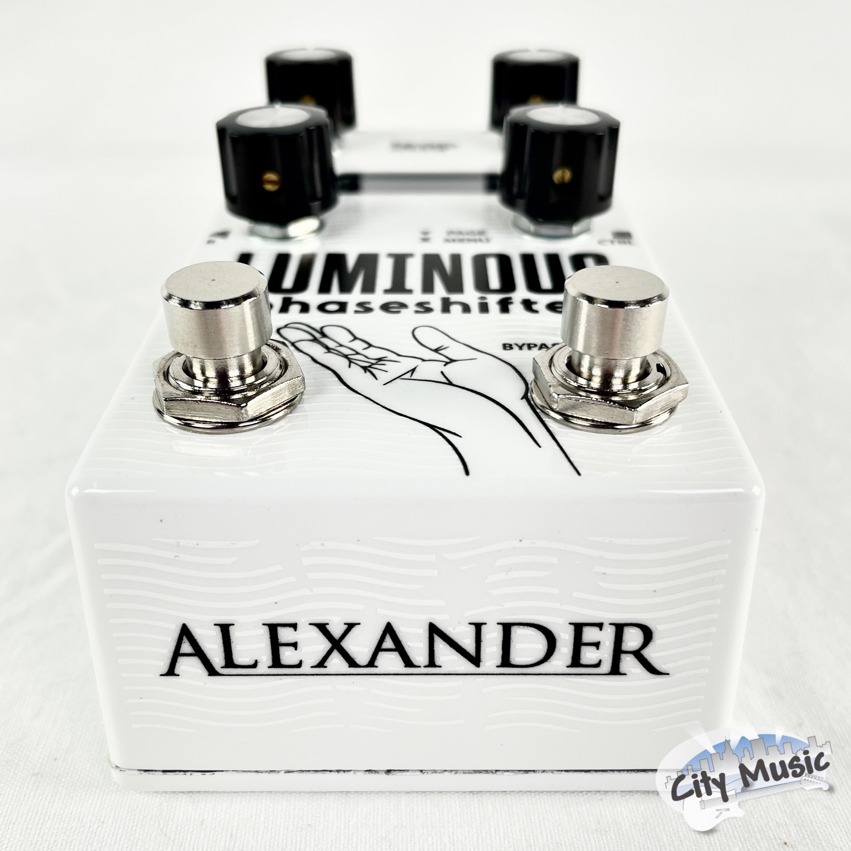 Used Alexander Luminous phaseshifter pedal — packaging