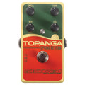 Catalinbread Topanga spring reverb pedal - green and red face, top view