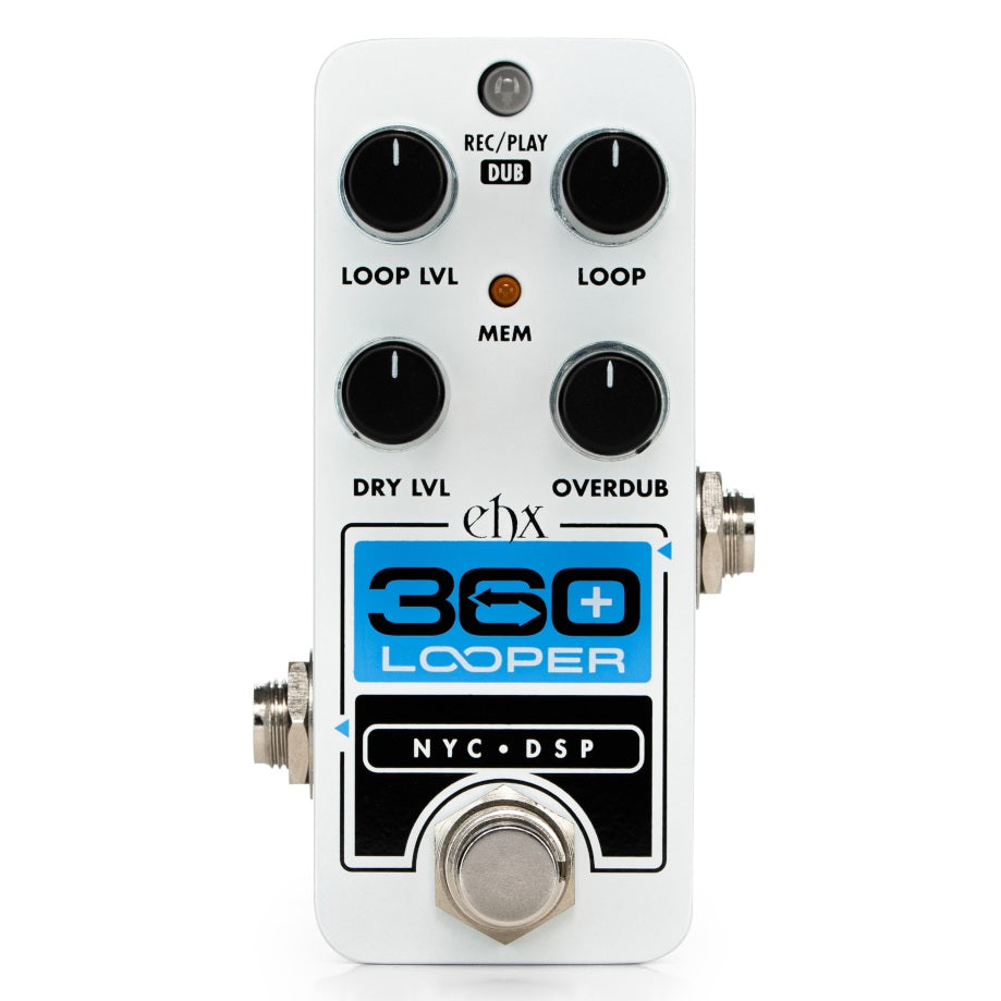 Electro-Harmonix Pico 360+ Looper guitar effects pedal — white enclosure front
