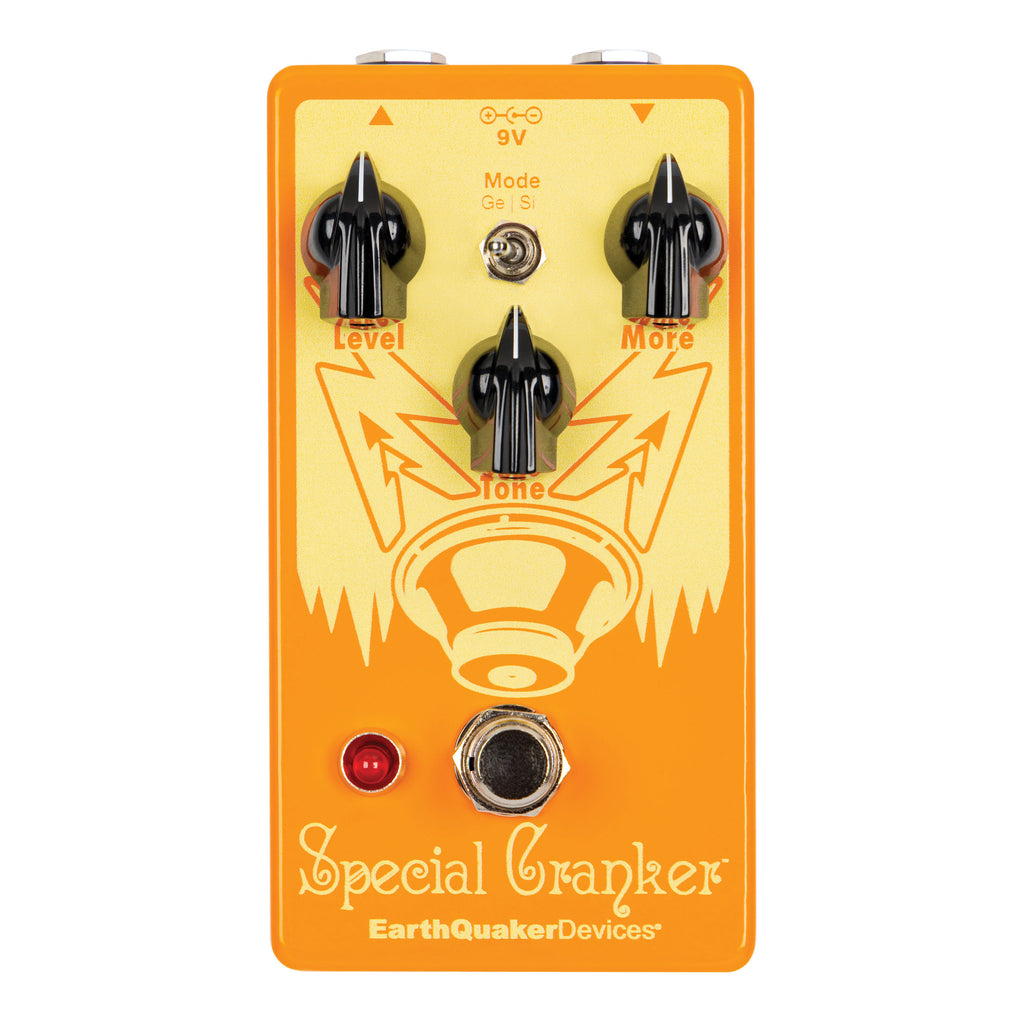 EarthQuaker Devices Special Cranker overdrive pedal — top view, orange