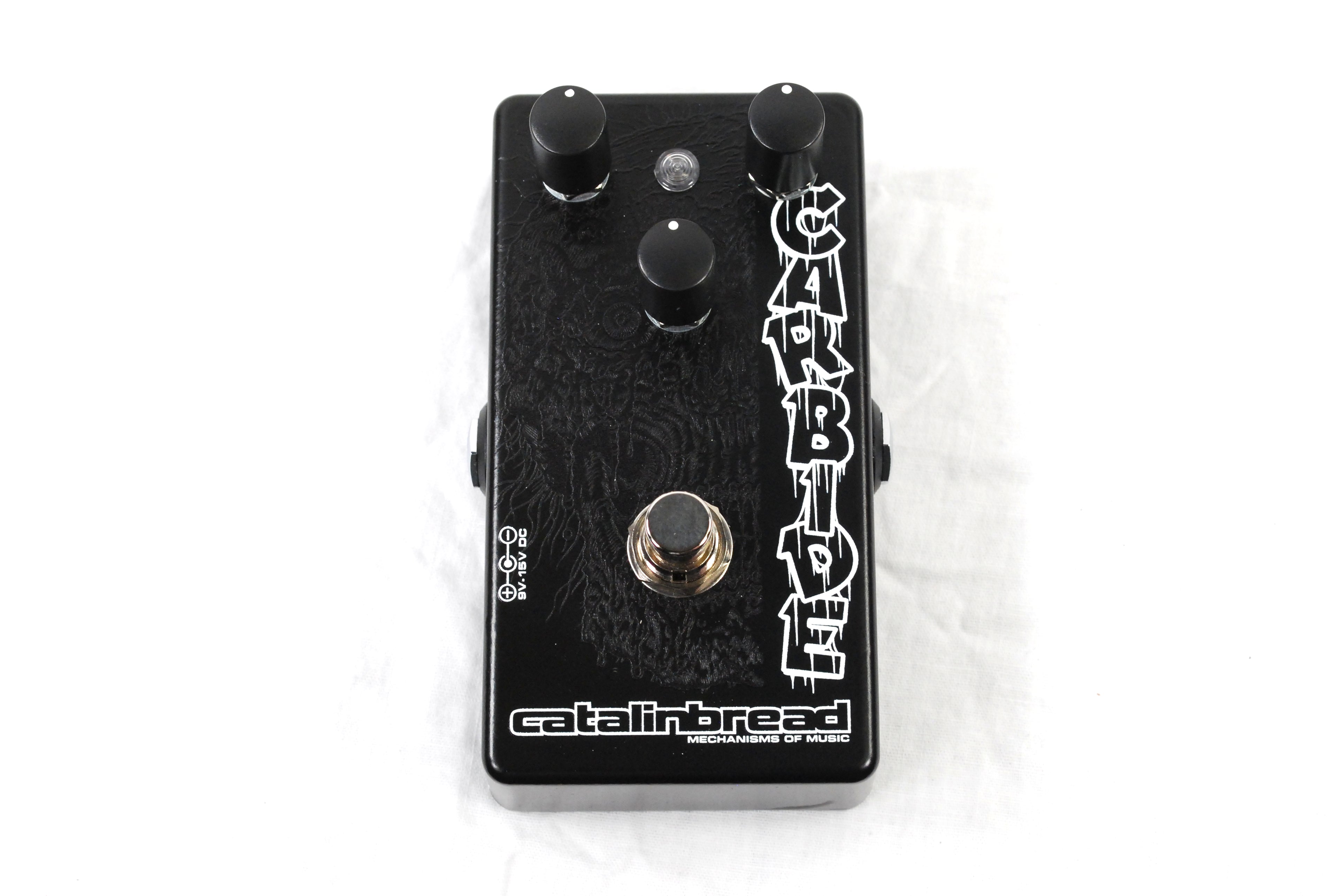 Used Catalinbread Carbide distortion pedal — angled view