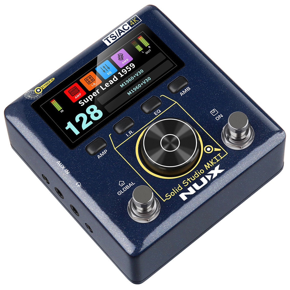 NUX NSS-6 Solid Studio MKII pedal rear balanced outputs and USB-C