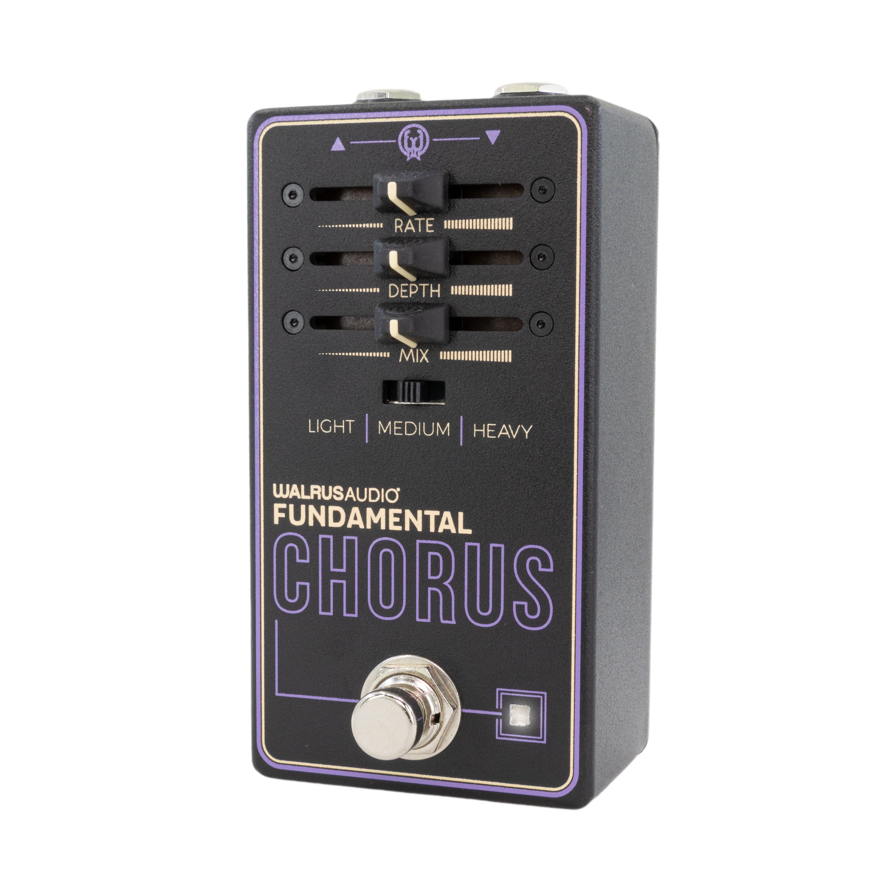 Walrus Audio Fundamental Chorus pedal — angled side view