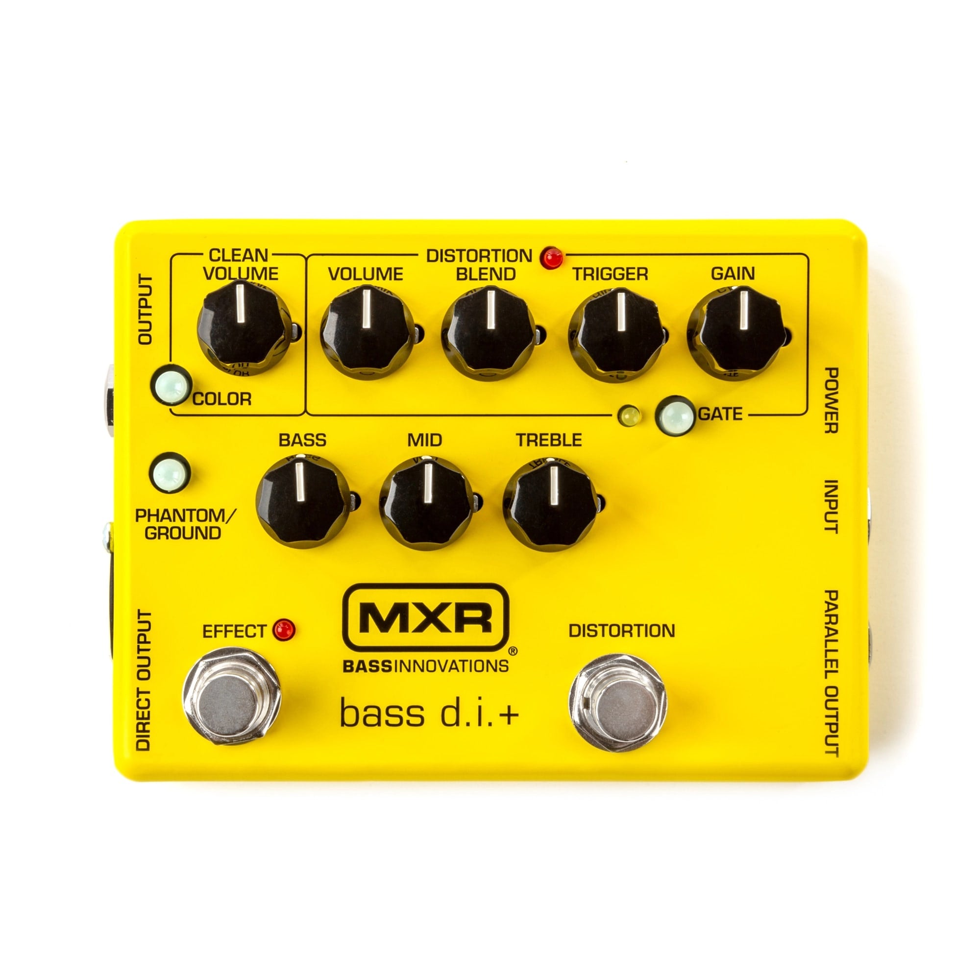 MXR M80 Bass DI+ Distortion pedal angled front view