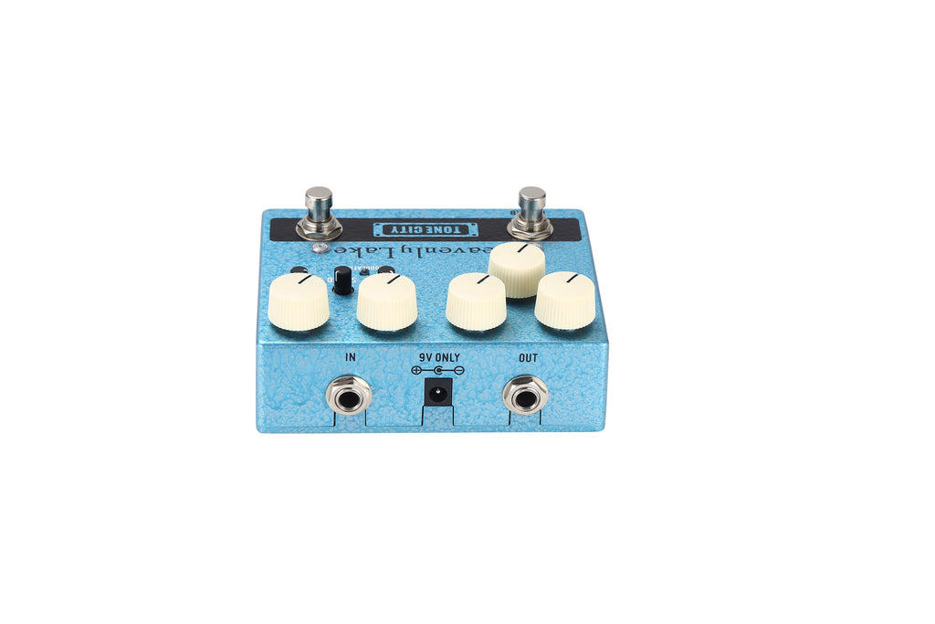 Tone City Heavenly Lake delay reverb — side jacks view