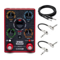Line 6 POD Express Guitar — red amp and effects processor with included cables