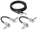 Hosa HGTR010 instrument cable and two IRG100.5 flat patch cables