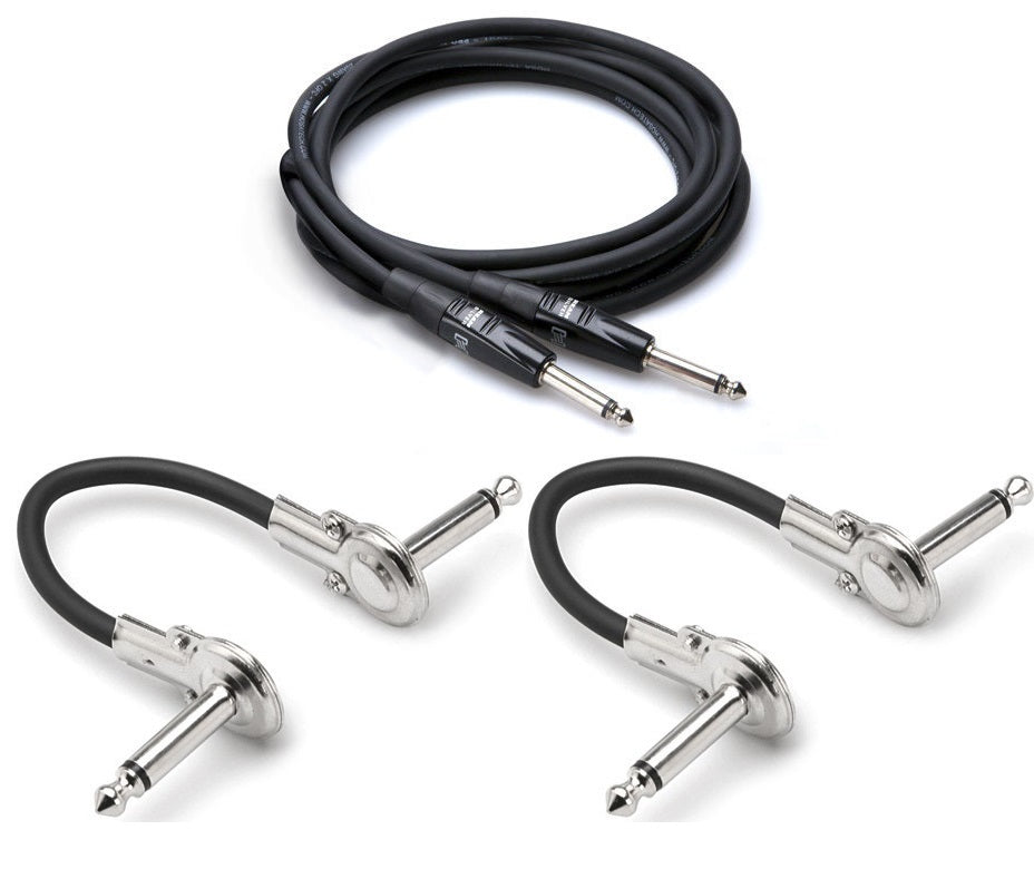 Hosa 10 Foot Cable and 2 Flat Patch Cables!  HGTR010 and 2 IRG100.5