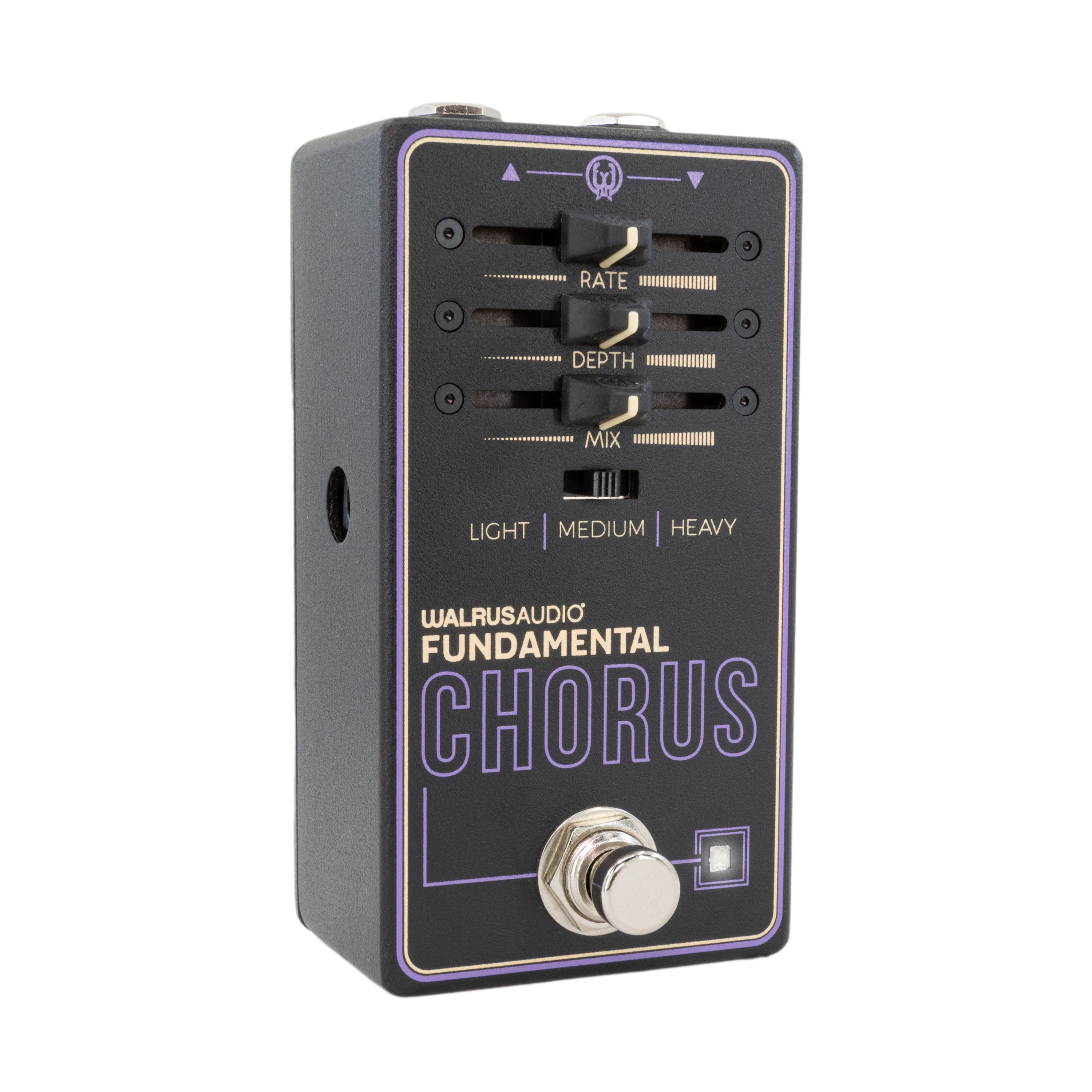 Walrus Audio Fundamental Chorus pedal — rear jacks and controls
