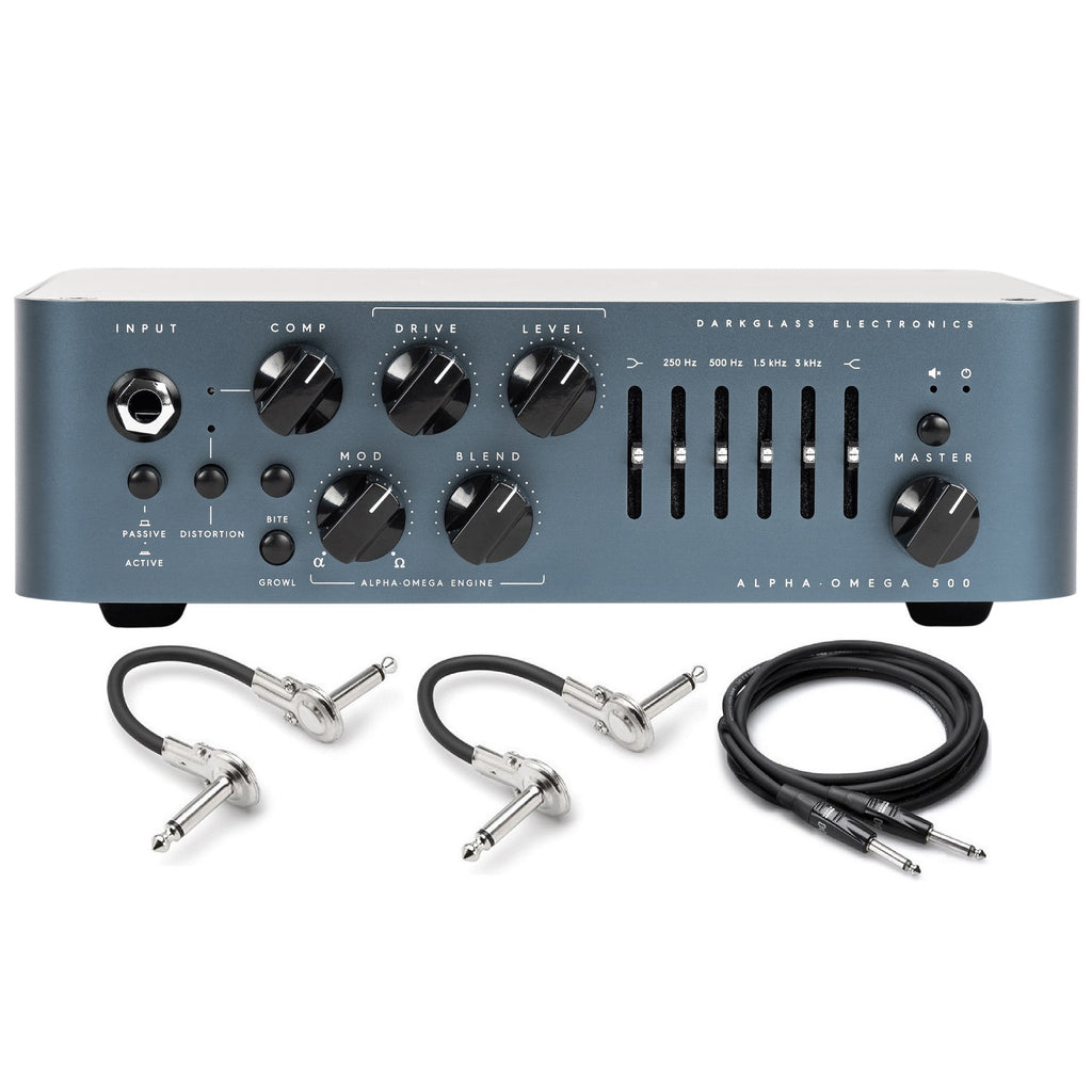 Darkglass Alpha Omega 500 bass amplifier head — rear panel and connections