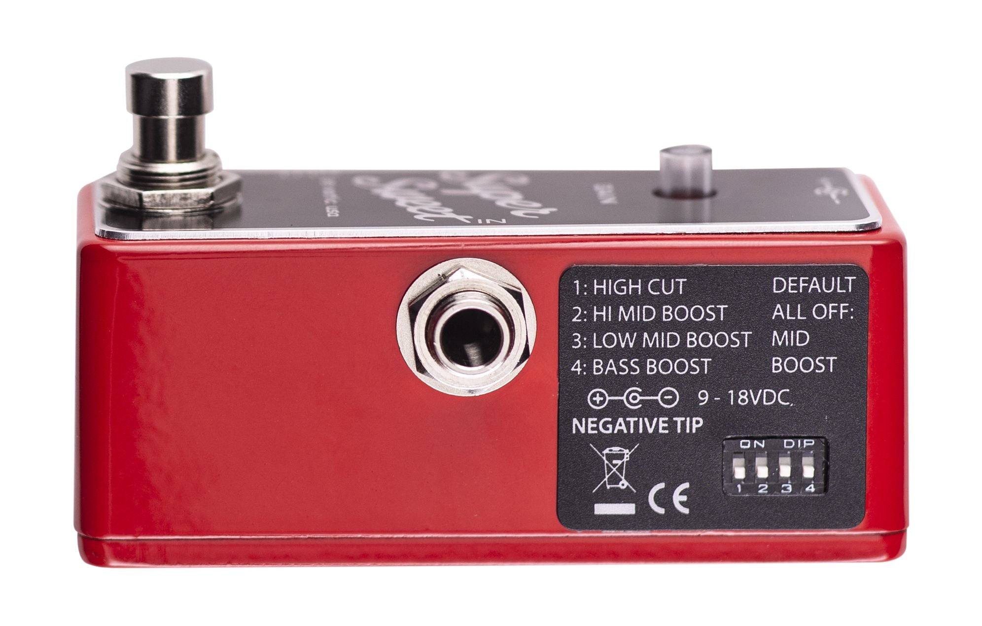 Xotic SSB Super Sweet Booster - side connections view