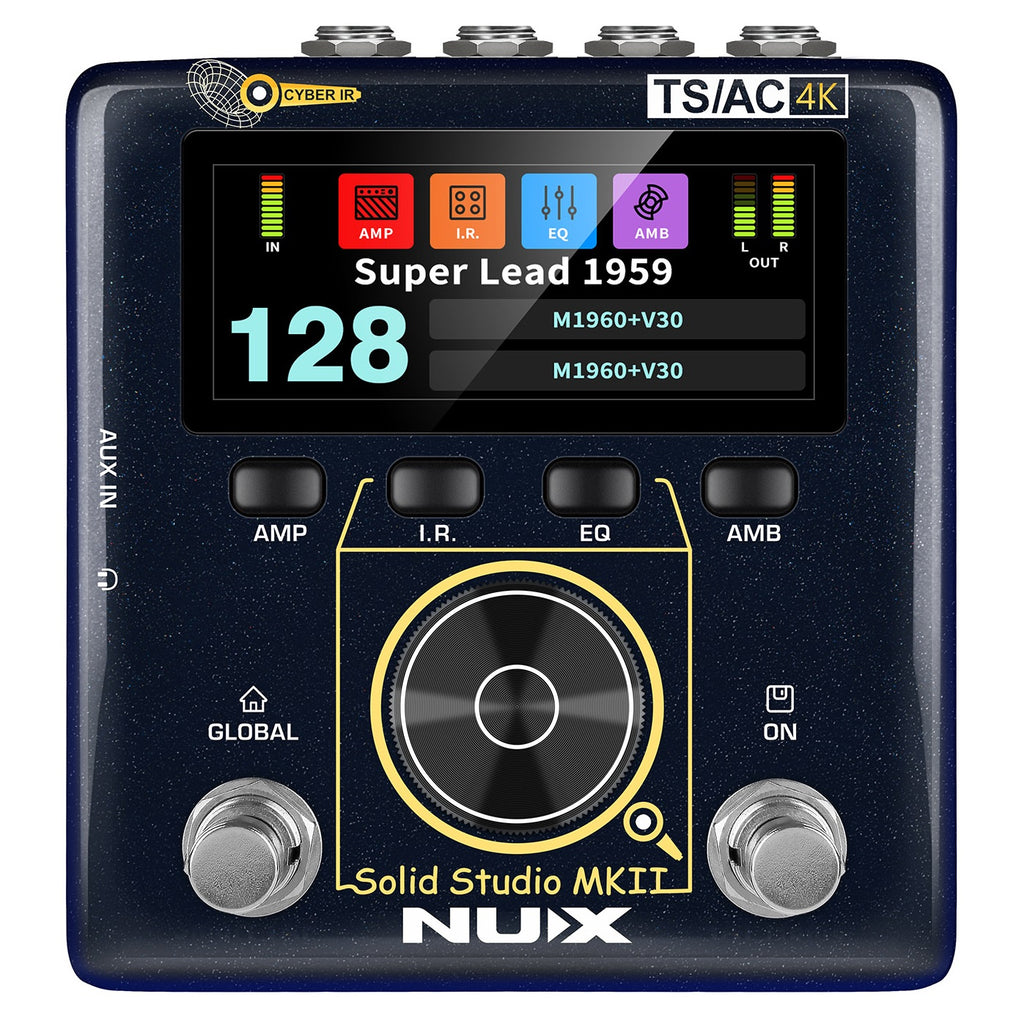 NUX NSS-6 Solid Studio MKII pedal color LCD and footswitches