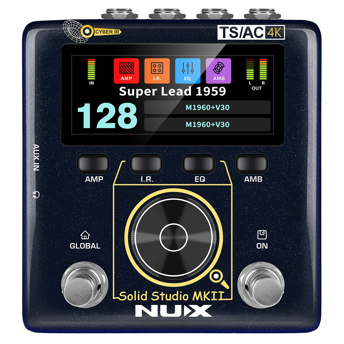 NUX NSS-6 Solid Studio MKII pedal color LCD and footswitches