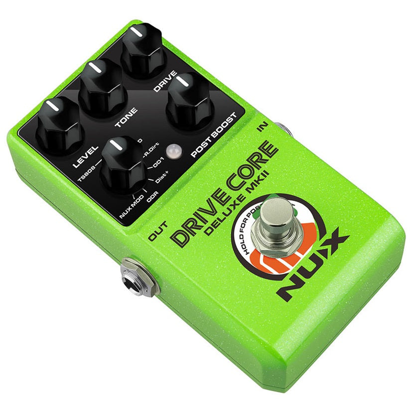 NUX Drive Core Deluxe MKII pedal side input output jacks