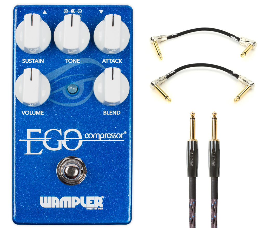 Wampler Ego Compressor pedal — blue top-panel front view