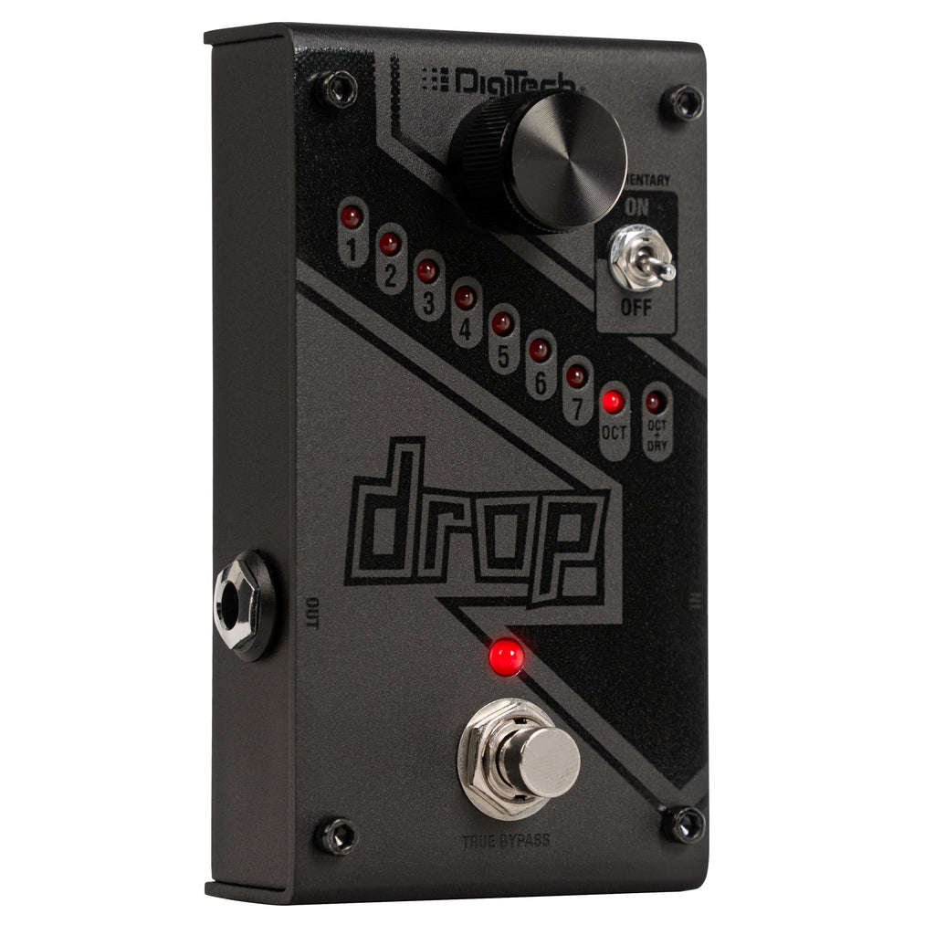 DigiTech Drop LTD Black drop tune pedal — side view