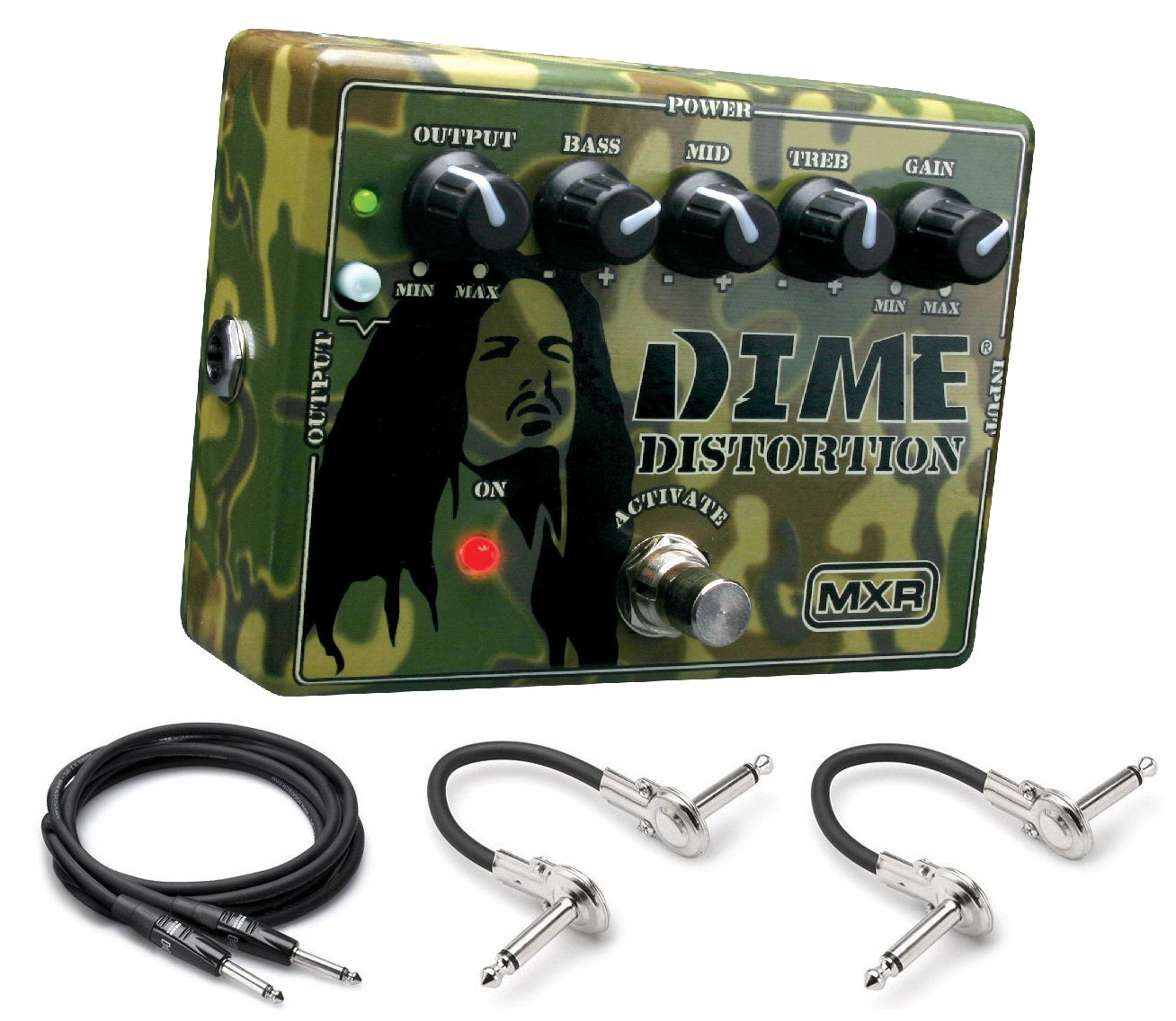 MXR DD11 Dime Distortion Pedal w/ Hosa Cables