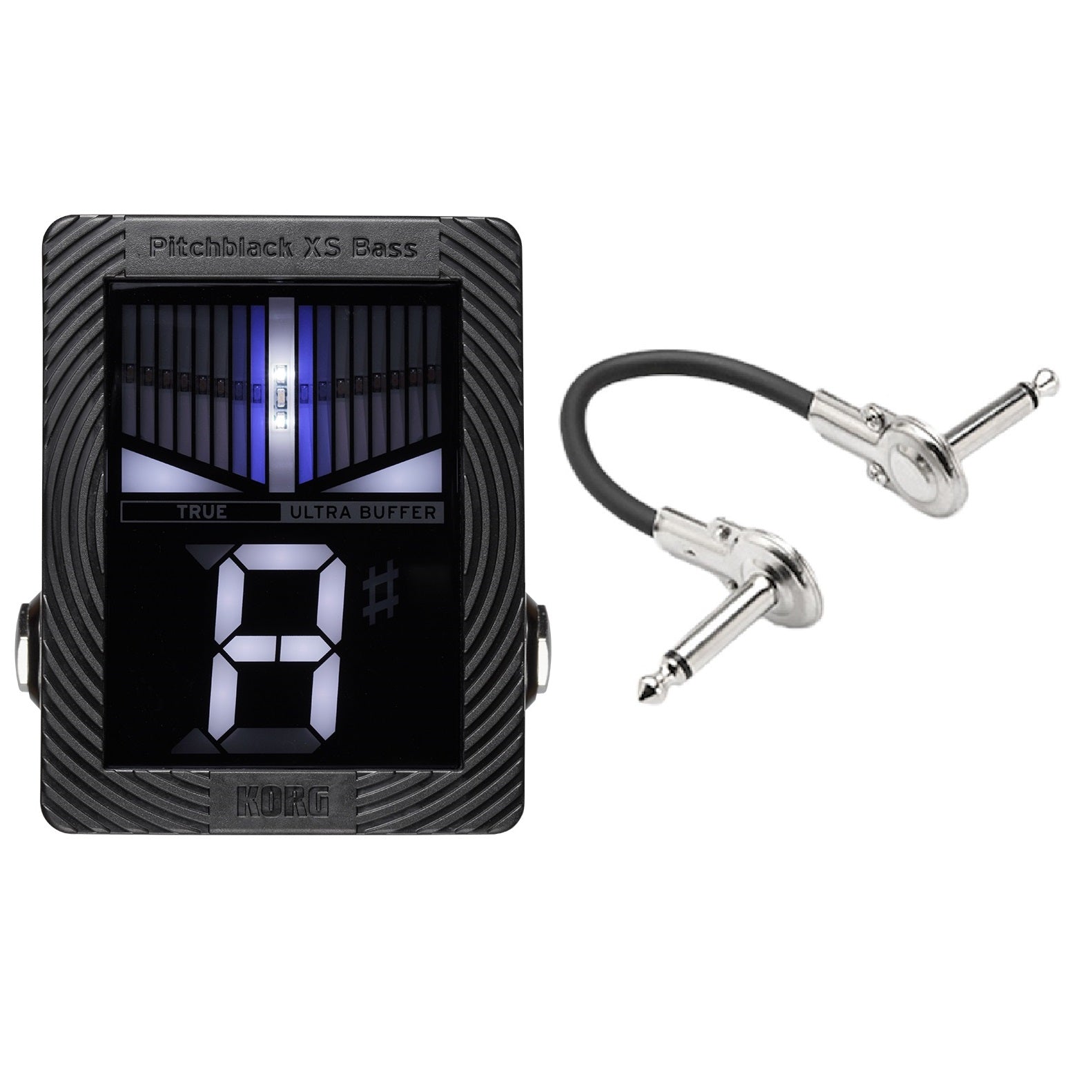 Korg Pitchblack XS Bass pedal tuner — angled view