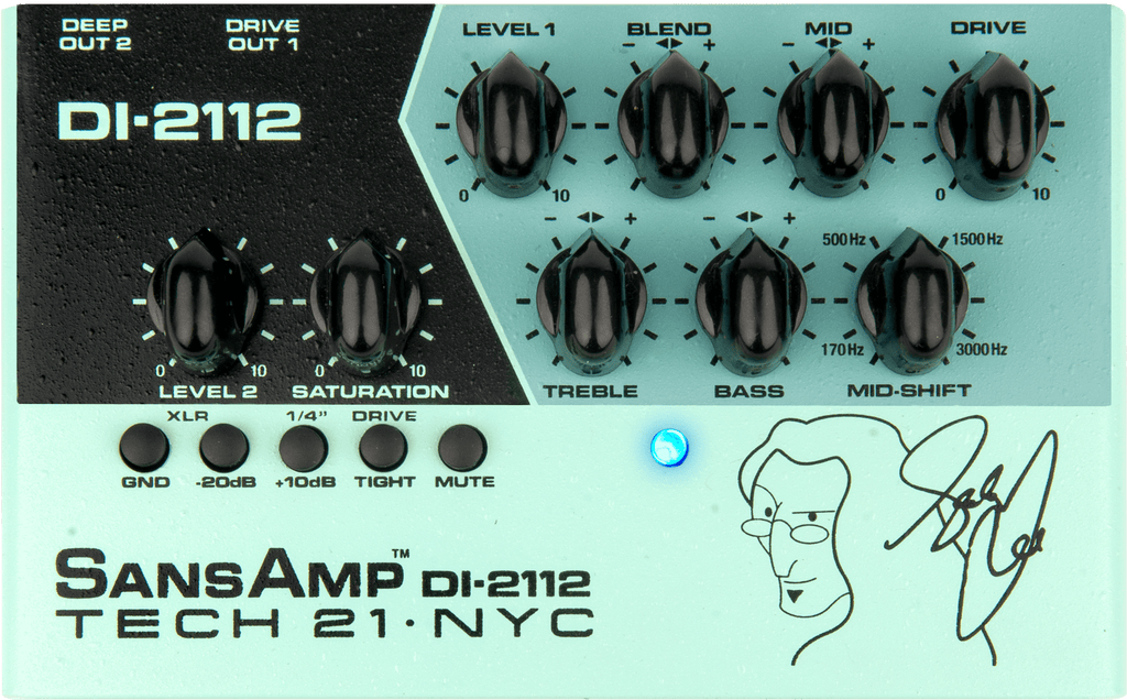 Used Tech 21 Geddy Lee Signature DI 2112 SansAmp Bass Parallel Preamp Pedal