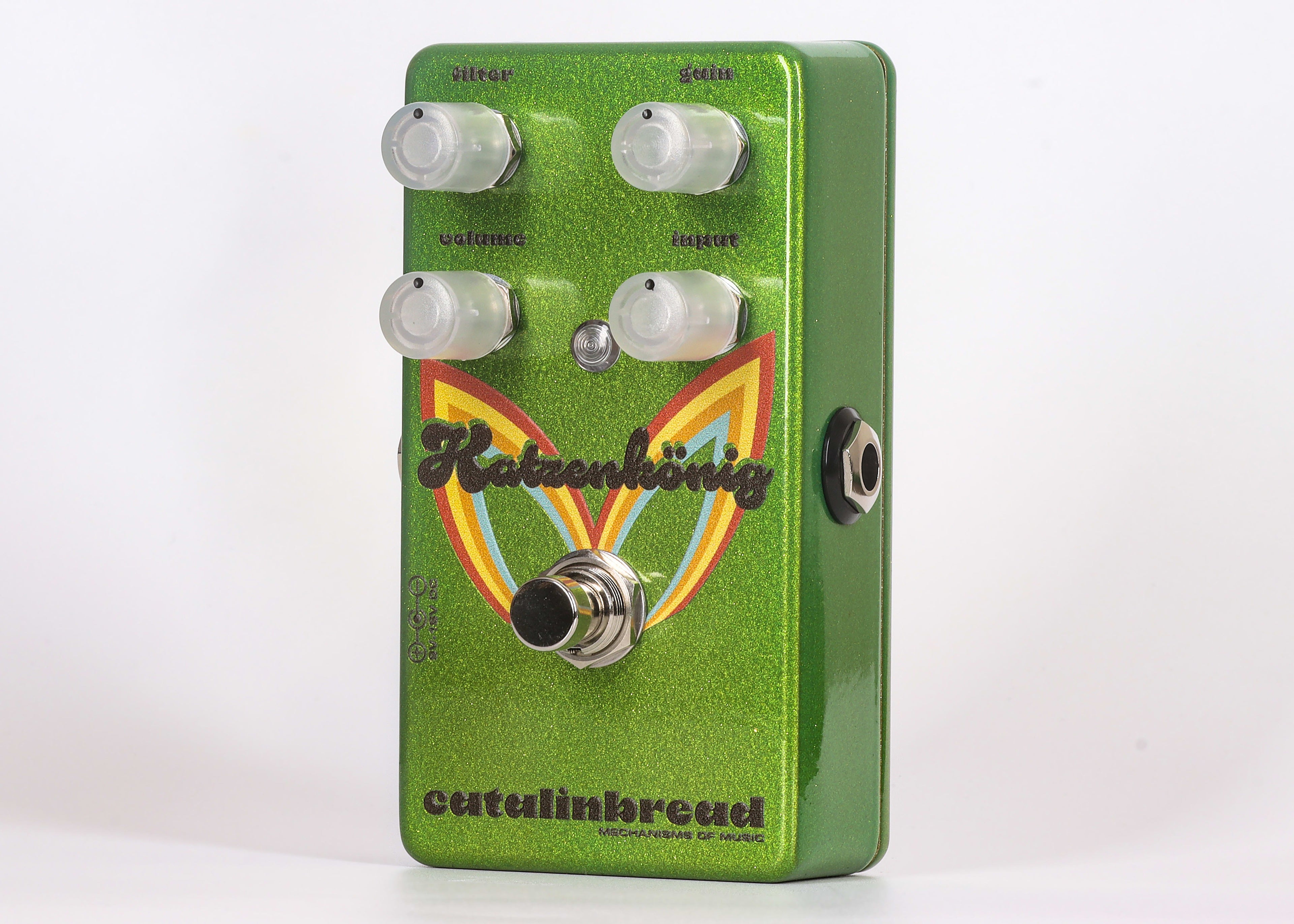 Catalinbread Katzenkonig fuzz distortion pedal — side profile view