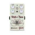 Keeley VoT Verb o Trem reverb tremolo pedal — cream white enclosure with lotus graphic, top view